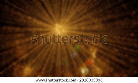 A vibrant abstract image featuring a bright golden light burst emanating from the center, surrounded by a bokeh effect and a softly blurred background.
