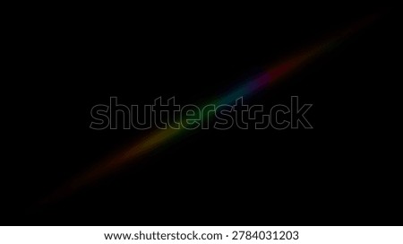 A vibrant abstract image featuring a rainbow light spectrum against a black background. This design element is perfect for various creative projects.