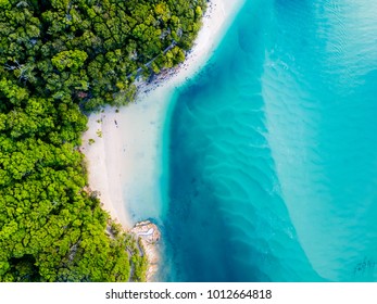 A Vibrant Aerial View Of The Beach