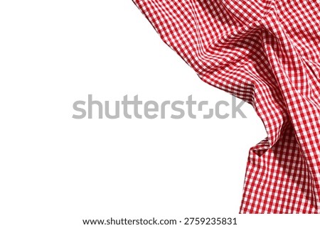 Vibrant checkered fabric pattern, isolated on white, PNG