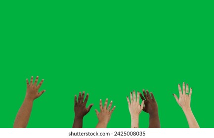 Vibrant green screen hand signs. Conveying messages of positivity, empowerment, or artistic expression. Hands can speak without words  - Powered by Shutterstock