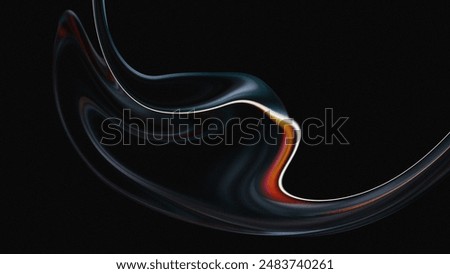 Vibrant liquid wavy surface. 3D illustration abstract iridescent fluid render. Neon holographic smooth surface with colorful interference. Stylish spectrum flow motion.