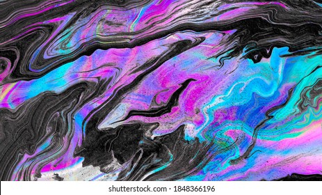 Vibrant Neon Colorful Liquid Background