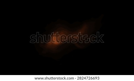A vibrant orange and red nebula cloud floating in the vast darkness of outer space representing cosmic energy and celestial phenomena