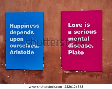 Vibrant poster adorned with famous quotes by Plato and Aristotle. A powerful reminder of the timeless wisdom and philosophical insights that continue to shape our understanding of the world
