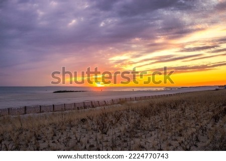Similar – Image, Stock Photo Sunset glow over South coast Gombela seascape