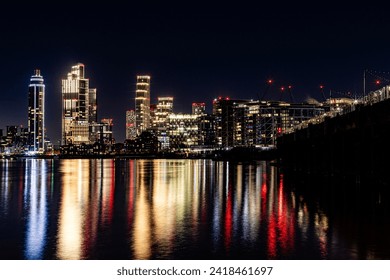 Vibrant Vauxhall Lights: Capturing One Nine Elms and St George W - Powered by Shutterstock