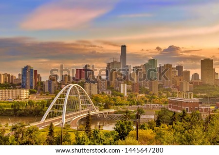 A Vibrant View Of The Edmonton Skyline