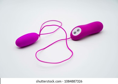 Vibrating Egg Shake Purple On A White Background. Sex Toy For Adults.