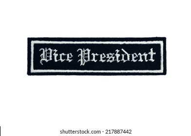 Vice President Embroidered Biker Patch