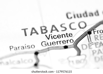 Vicente Guerrero. Mexico On A Map