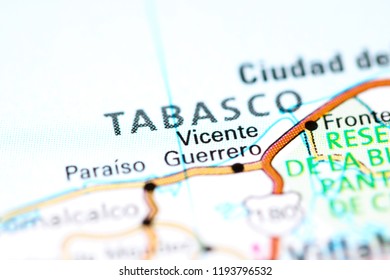 Vicente Guerrero. Mexico On A Map