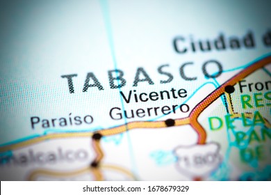 Vicente Guerrero. Mexico On A Map