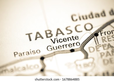 Vicente Guerrero. Mexico On A Map