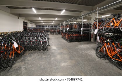Storage of Bicycles in the Warehouse 