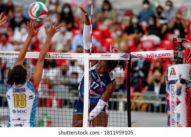 Vicenza, Italy, September 05 2020 Spike Of Miriam Sylla (conegliano) During Semifinals - Imoco Volley Conegliano Vs Savino Del Bene Scandicci Italian Supercup Women 