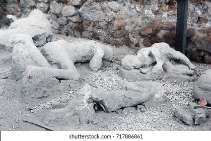 A Victim In Pompeii Of The Eruption Of Mt Vesuvius