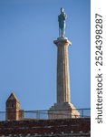 Victor monument, symbol of Belgrade, commemorating Allied victory in the First World War at Belgrade fortress (Kalemegdan) in Belgrade, capital of Serbia