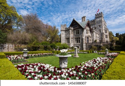 Victoria, British Columbia, Canada - April 20 2019: Hatley Park National Historic Site, Hatley Castle