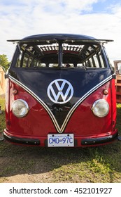 VICTORIA CANADA - JULY 10 2016: Volksfest "old-timers show" a range of Volkswagen retro vintage car, Split Bus on exhibition. Some were mint condition some just showed up - but the culture lives on !