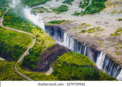 Victoria Falls (Tokaleya Tonga: Mosi-oa-Tunya, "The Smoke that Thunders") is a waterfall in southern Africa on the Zambezi River at the border between Zambia and Zimbabwe.