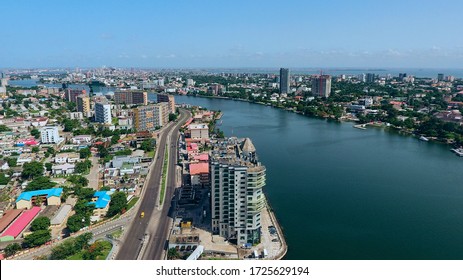 Victoria Island, Lagos State, Nigeria - May 3rd 2020: Deserted Roads Around Victoria Island And CMS Area Of The State During The Covid19 Lock Down