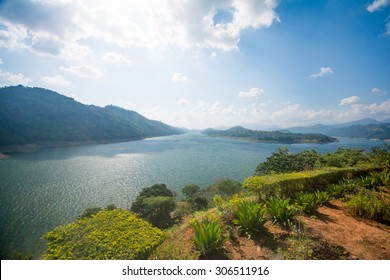 Victoria reservoir in Kandy, Sri Lanka