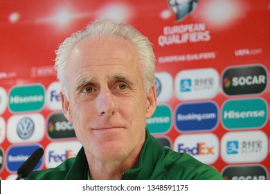 Victoria Stadium, Gibraltar - March 22nd 2019: Mick McCarthy During The Republic Of Ireland Pre-match Press Conference Ahead Of The Gibraltar V ROI Euro 2020 Qualifier.