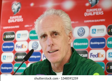 Victoria Stadium, Gibraltar - March 22nd 2019: Mick McCarthy During The Republic Of Ireland Pre-match Press Conference Ahead Of The Gibraltar V ROI Euro 2020 Qualifier.