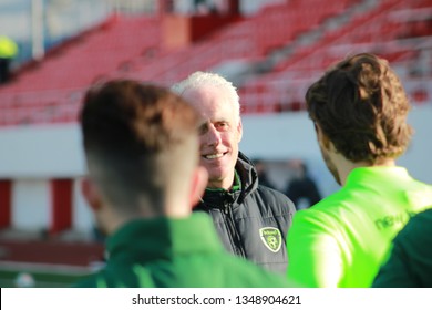 Victoria Stadium, Gibraltar - March 22nd 2019: Mick McCarthy Watches On During Republic Of Ireland's Training Session In Gibraltar Ahead Of Their Euro 2020 Qualifier.