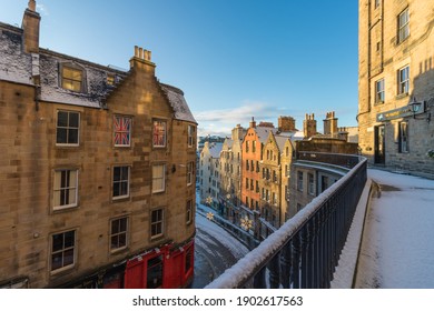 Victoria Street In Grassmarket The Inspiration For The Diagon Alley On Harry Potter In Edinburgh, Scotland