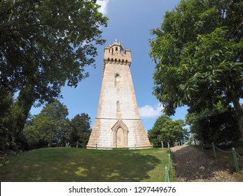 Victoria Tower Is A Monument In St Peter Port, Guernsey. Erected In Honor Of A Visit By Queen Victoria And Her Consort Prince Albert In 1846.