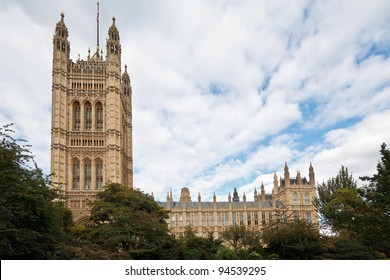Victoria Tower of the Palace of Westminster (Houses of Parliament), London, UK