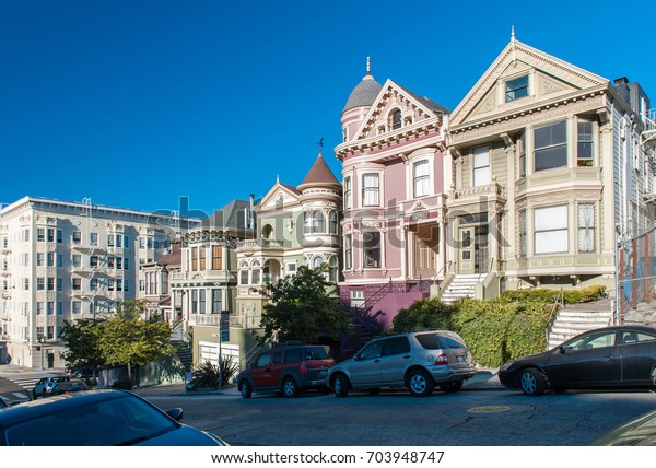 Victorian
architecture in San Francisco California USA. Architecture of the
residential buildings with a colorful
facades