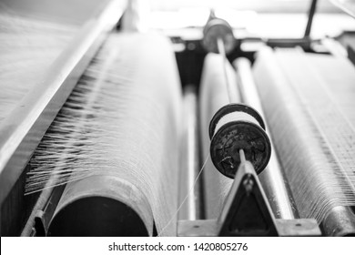 Victorian cotton mill machinery, UK Cheshire. Old spinning or weaving machines in victorian cotton mill - Shutterstock ID 1420805276