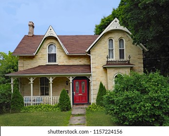 Victorian Gothic Style Farm House With Full Width Porch