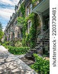 Victorian houses in Le plateau Mont Royal borough in Montreal, Quebec