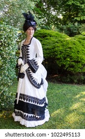 Victorian Lady In Bustle Dress