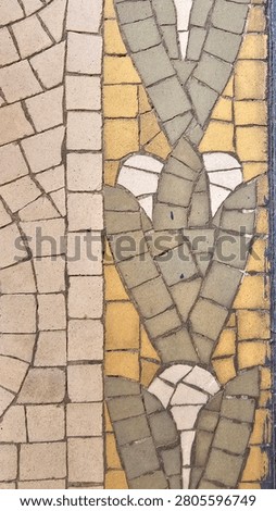 Victorian mosaic tile pattern background, 19th century architecture texture