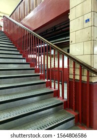 Victorian period stairs at Baker Street train station 