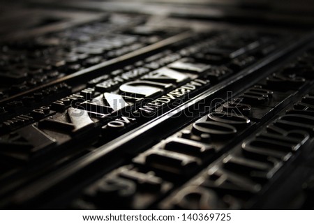 Victorian printing Press Letters