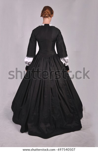 Victorian Woman Back View Arms Down Stock Photo 697540507 | Shutterstock