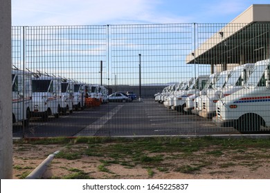 Victorville California Feb 13,202 This Is A Picture Of The Mail Trucks Parked In The Back At The Post Office In Victorville.