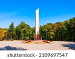 Victory Monument at the Victory park in Yessentuki, a spa city in Caucasian Mineral Waters region in Russia