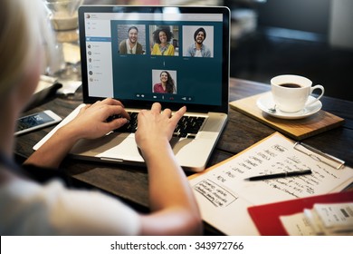 Video Call Facetime Chatting Communication Concept - Shutterstock ID 343972766