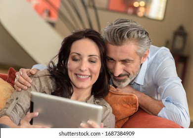 Video Call With Family On The Tablet