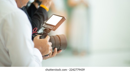 Video camera with blur background