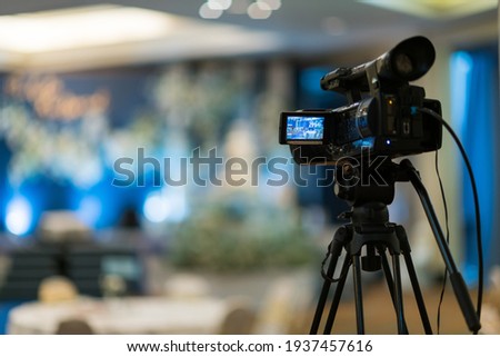 Video camera with blur background
