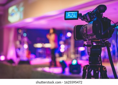 Video Camera At A Church Event