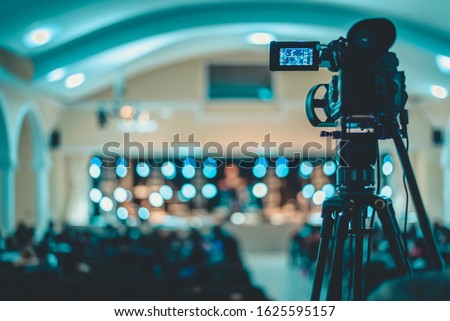 video camera at a church event